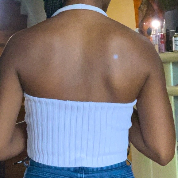 Ribbed halter top - Picture 2 of 3